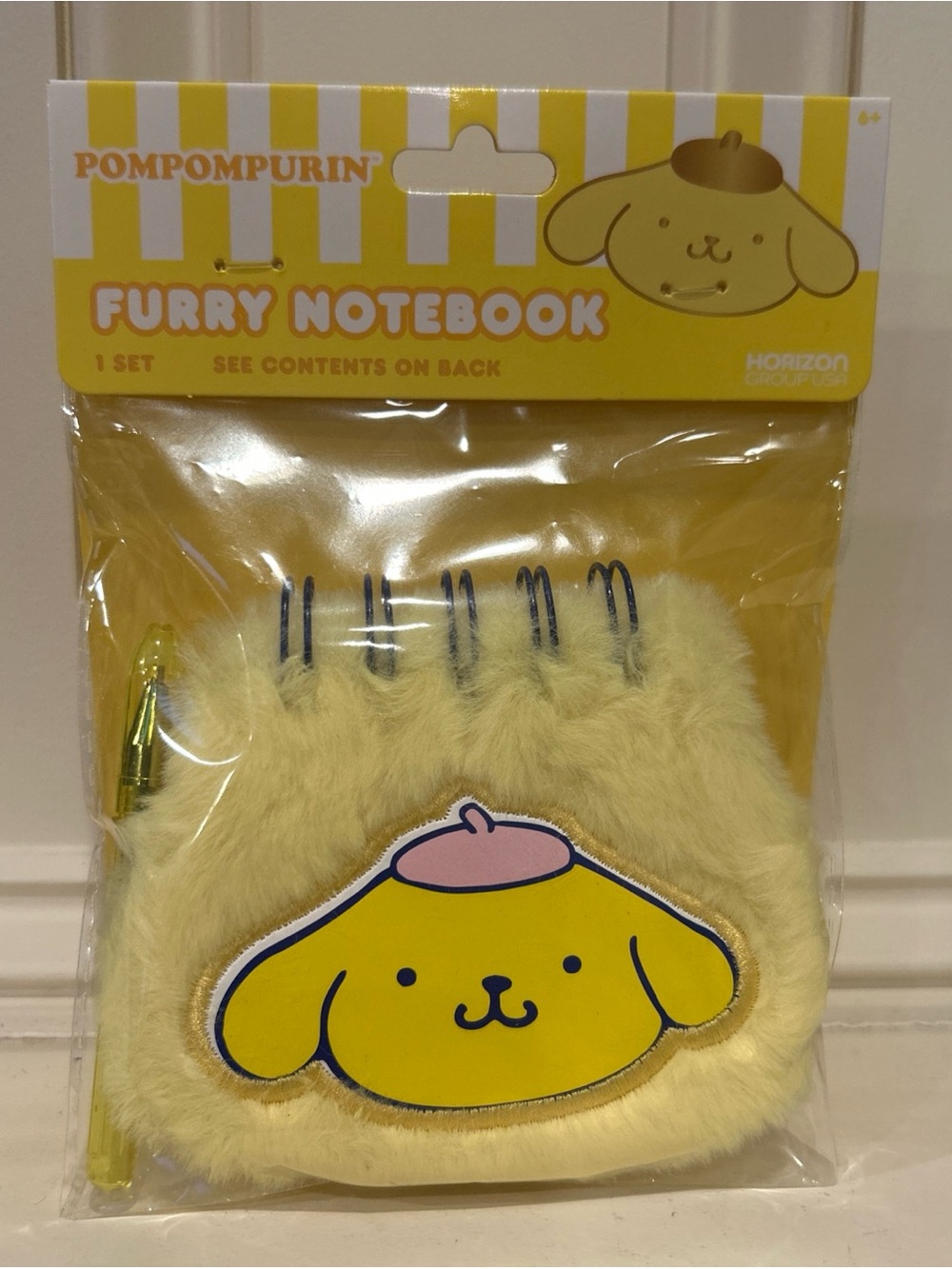 Pompompurin Yellow Furry Notebook